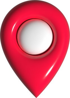 3d red location pin